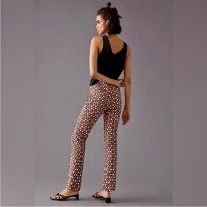 Anthropologie The Essential Slim Patterned Pants Size 10